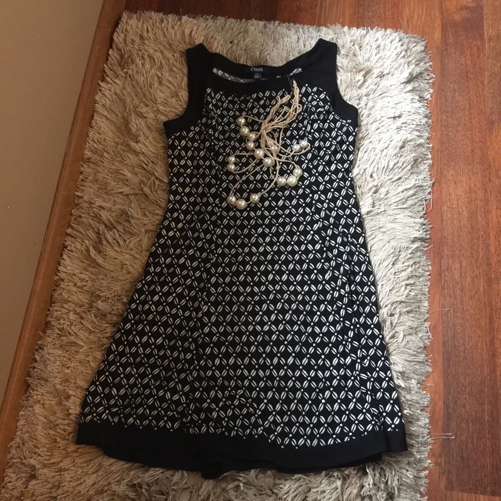 Chaps dress. polyester knit  Lg. Euc